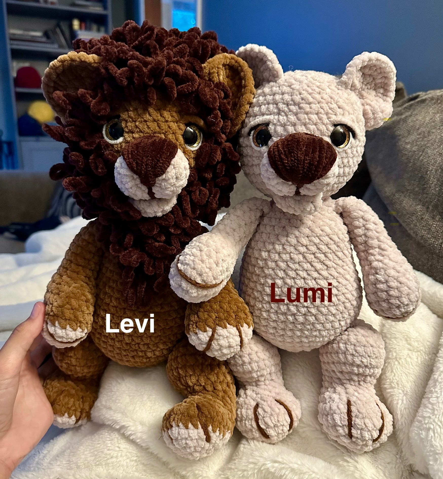 Levi & Lumi Lion/Lioness Amigurumi Plush