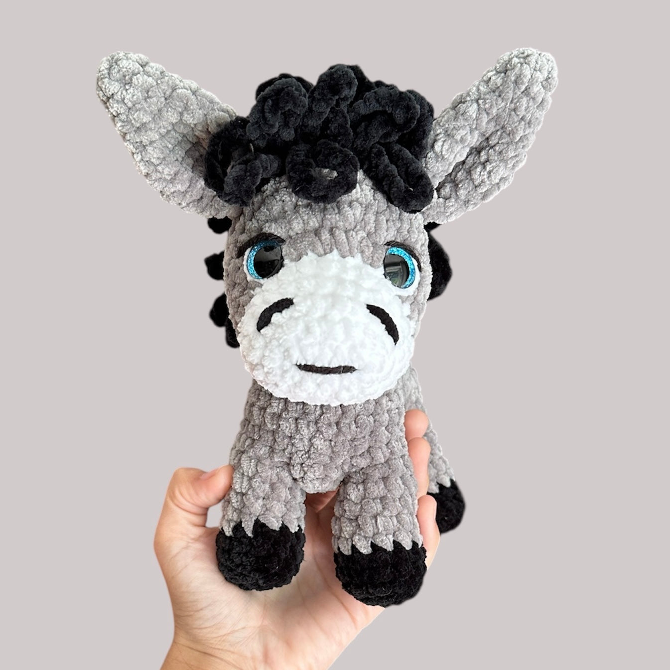 Standing Donkey Amigurumi Plush